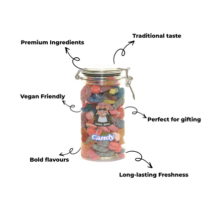 Vegan Assorted Fizzy Mix Candy Gifting Jar