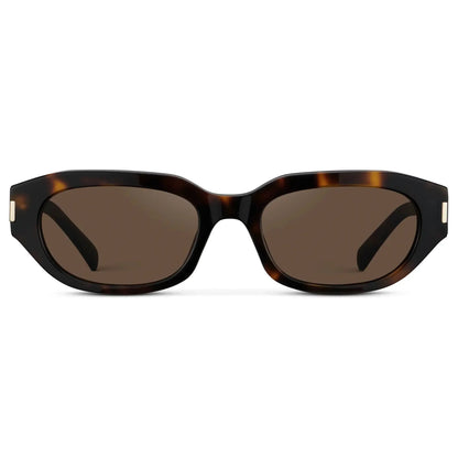 VERA Women's Oval Polarised Sunglasses in Tortoise by WMP Eyewear