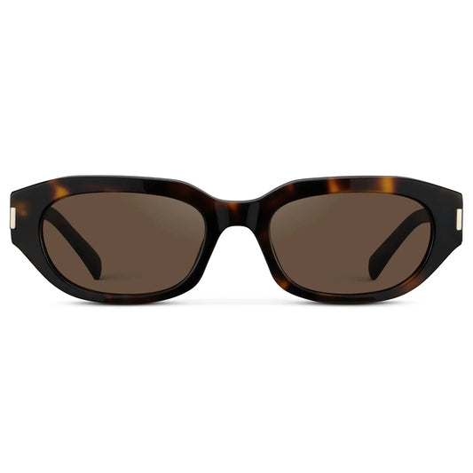 VERA Women's Oval Polarised Sunglasses in Tortoise by WMP Eyewear