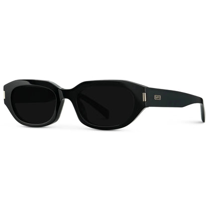 VERA Women's Oval Polarised Sunglasses in Triple Black by WMP Eyewear