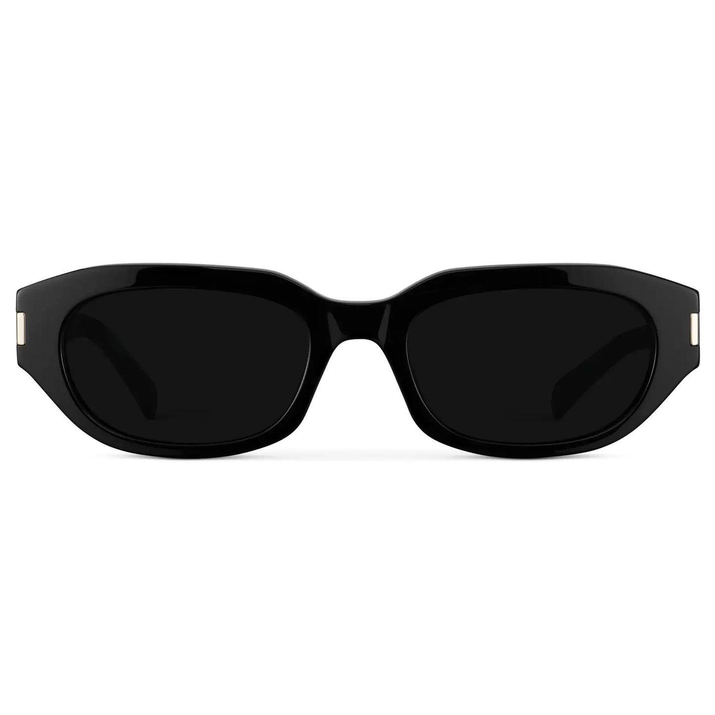 VERA Women's Oval Polarised Sunglasses in Triple Black by WMP Eyewear