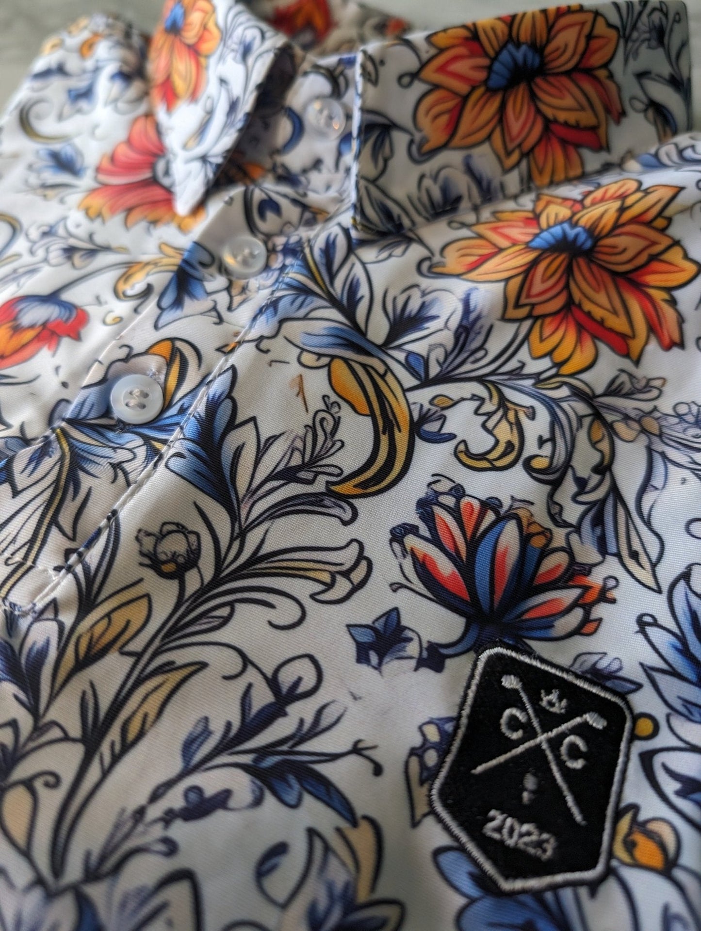 Vintage Floral Signature Golf Polo