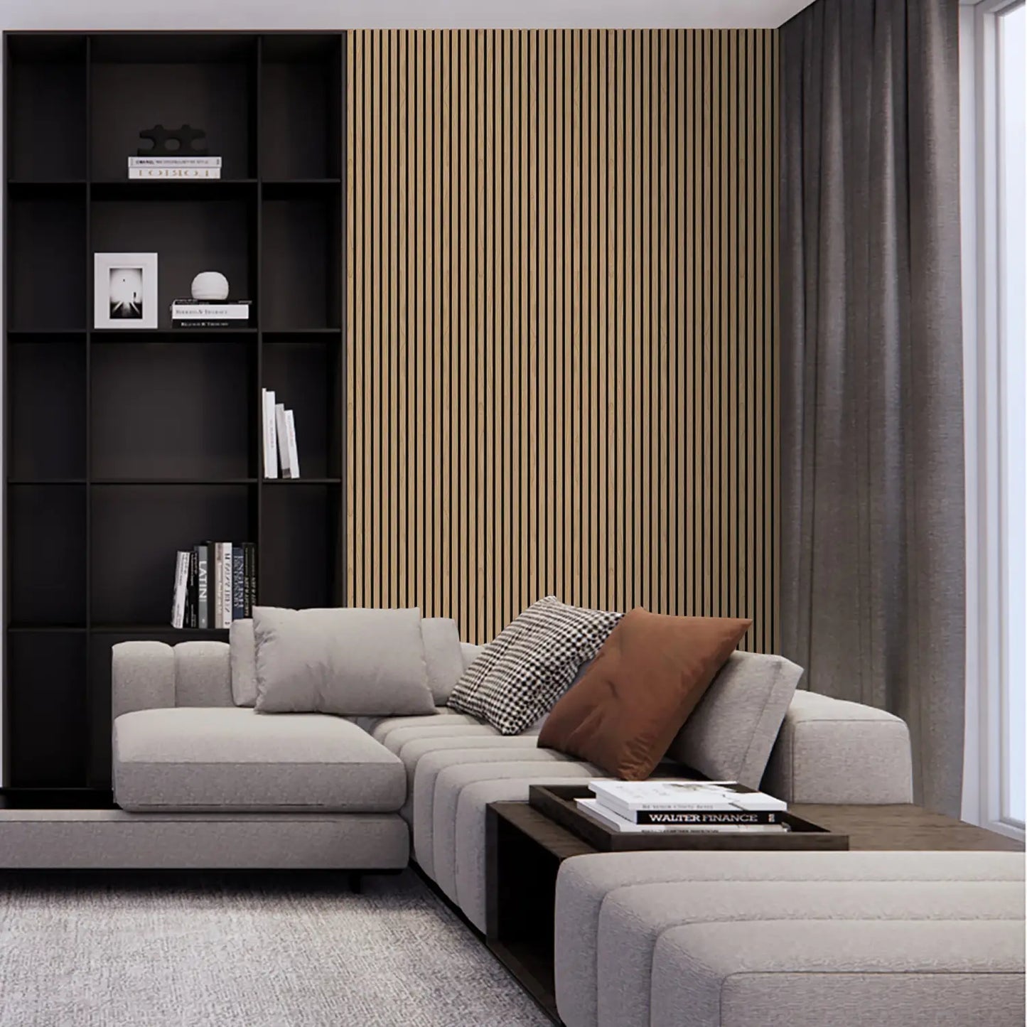 Walnut Acoustic Wall Panels Also Ideal For Golf Studio And Shops (2 Pack)