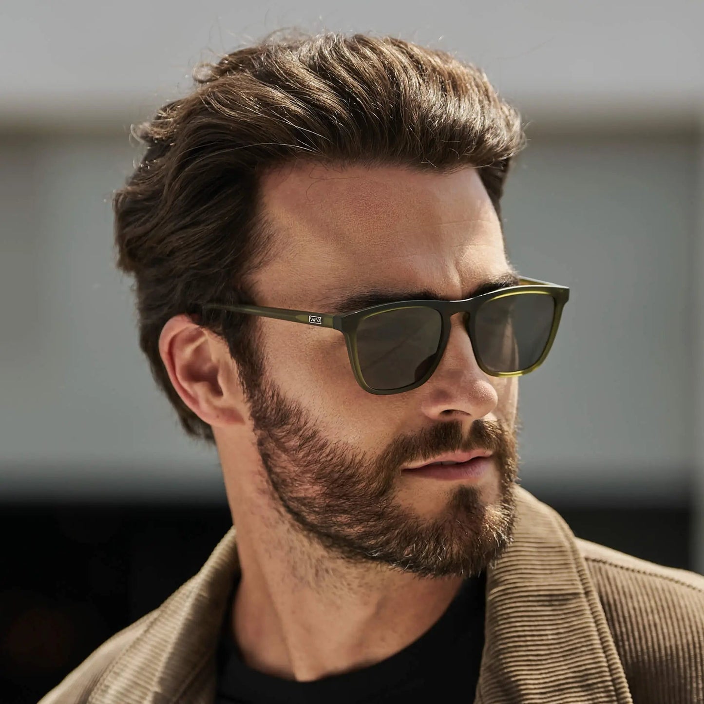 WESLEY Polarised Men's Sunglasses in Frosted Saguaro Green WMP Eyewear