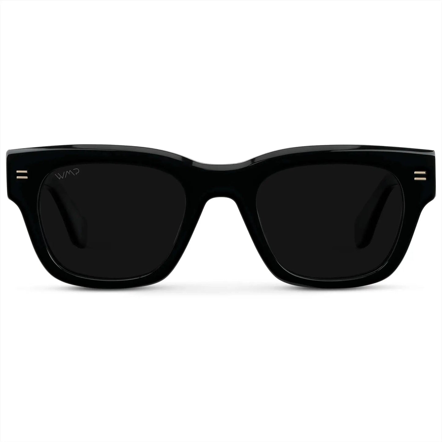 WMP Eyewear Clint Rectangular Polarised Sunglasses - Triple Black