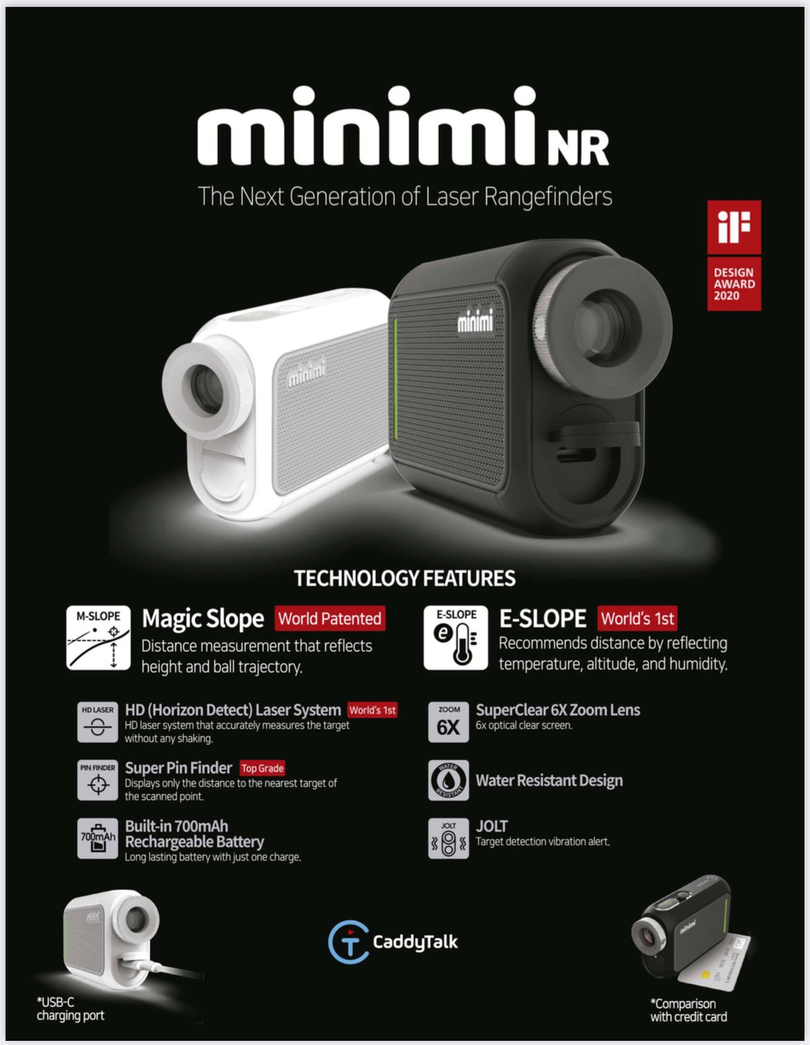 CaddyTalk Minimi Rangefinder - Free 1-2 Day UK Delivery Included